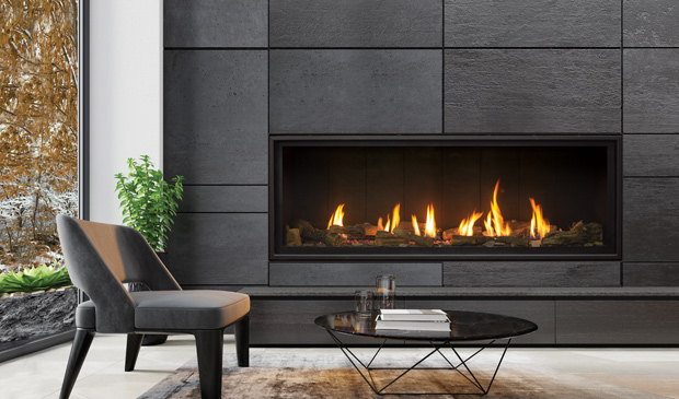 Enviro C60 Tall in a charcoal feature wall beside a grey chair