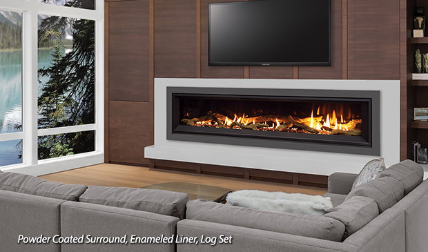 Enviro C72 below a television in a shelved media wall