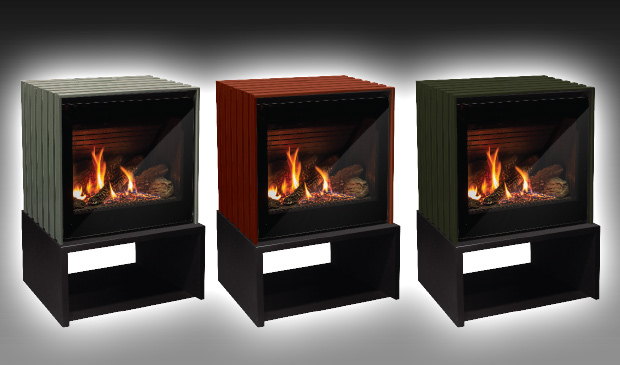 The Enviro Cube in its three finishes: green, red and black