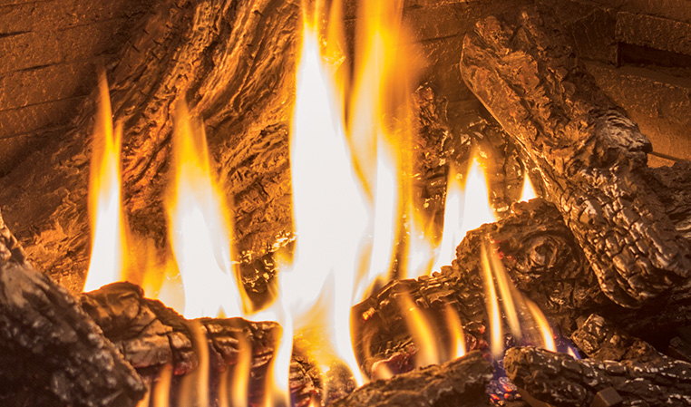 Flames over the media bed of the Enviro G39