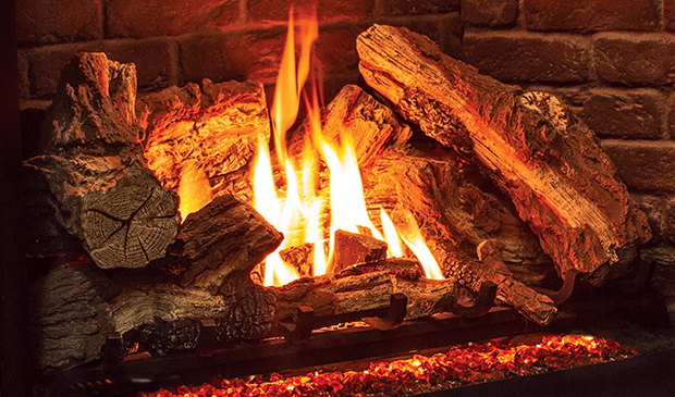 Log set burning wide in the Enviro G50