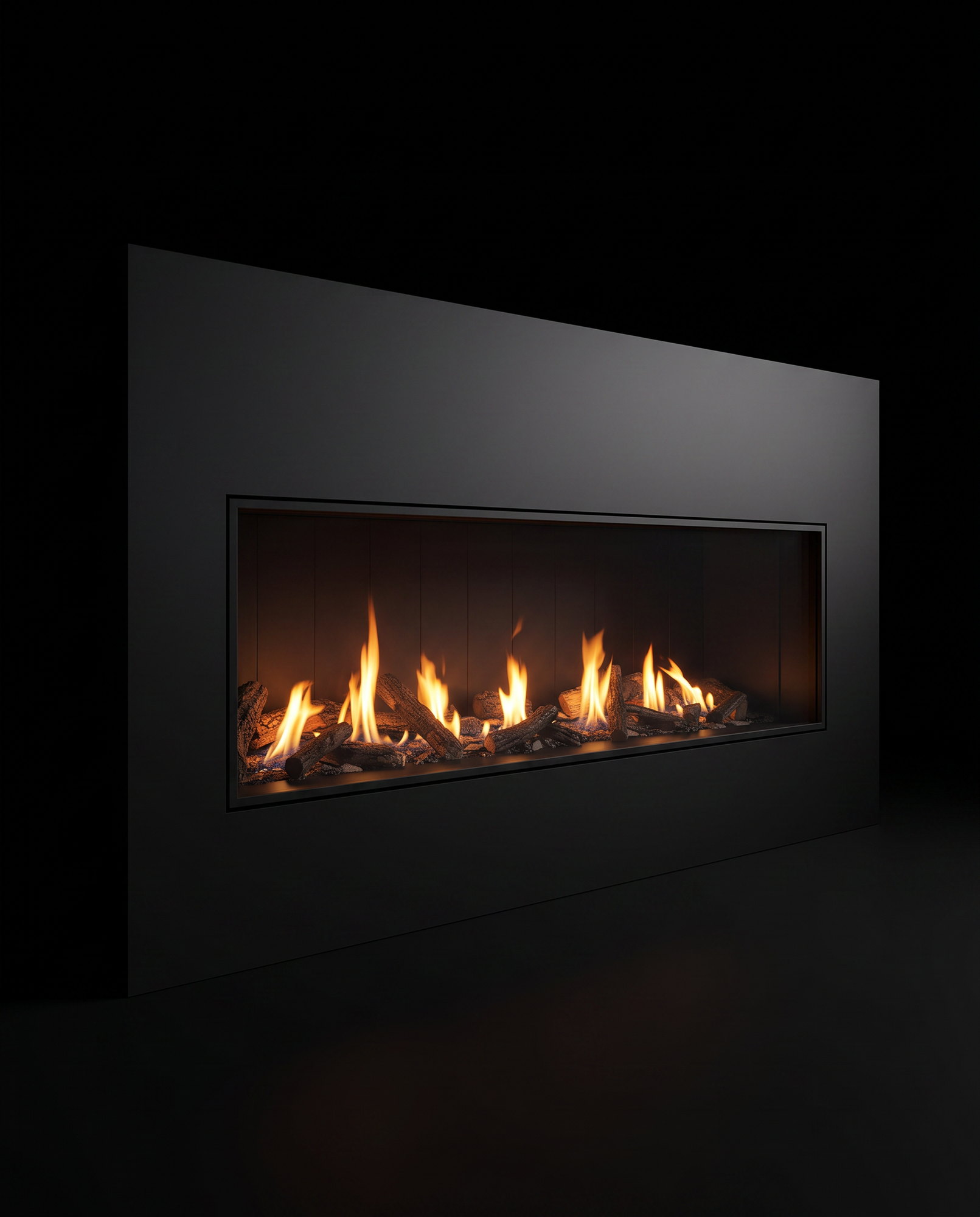 The U75 Tall Linear Screened at a three-quarter view — the tall wide face on the black void